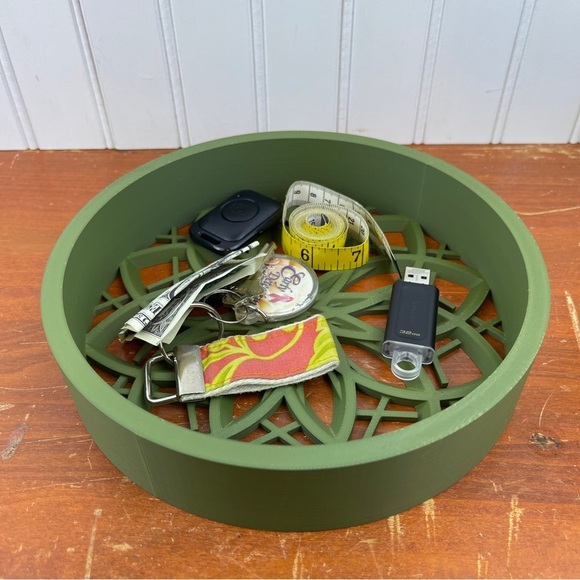 Hand Crafted Other - Floral Design Catch All Tray, The Kovi Catch-All Tray, Trinket Dish